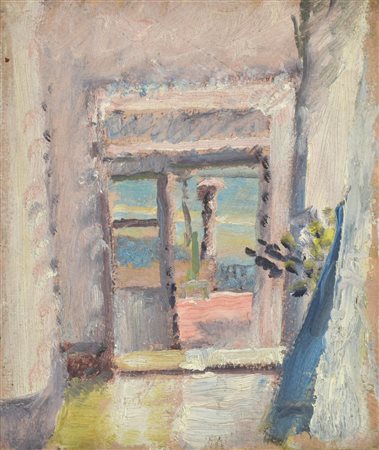 Enrico Allimandi BOZZETTO PER DIPINTO tecinca mista su cartoncino, 18x15 cm...