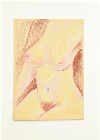 Giovanni Boffa NUDO FEMMINILE gessetti su carta, cm 35x24 firma