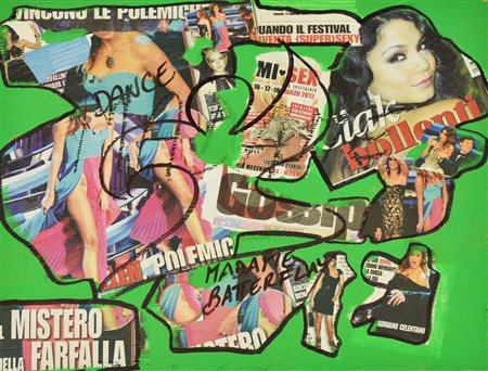 Riccardo Conte EXX SANREMO 2012 MADAME BATTERFLAY collage e tecnica mista su...