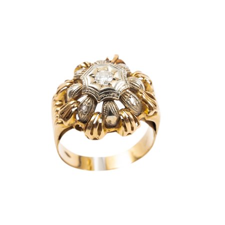 ANELLO Decò in oro 18 KT con diamanti