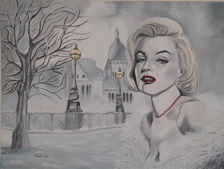 M. COGOTZI, Marilyn Monroe in white, 2016