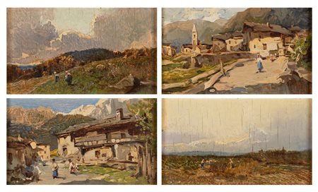 Bruto Mazzolani (Ferrara 1880-Milano 1949)  - Paesaggi
