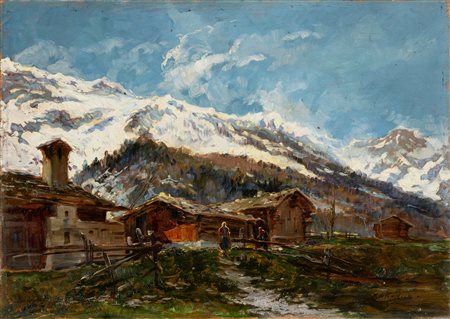 Cesare Gheduzzi (Crespellano 1894-Torino 1944)  - Paesaggio montano