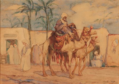 Mario Moretti Foggia (Mantova 1882-Pecetto di Macugnaga 1954)  - Nei dintorni del Cairo