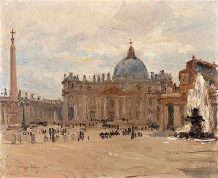 Donato Frisia (Merate 1883-1953)  - Roma, Piazza San Pietro, 1925