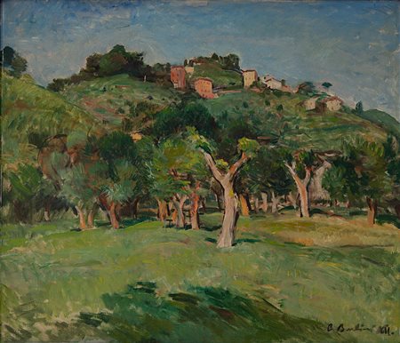 Contardo Barbieri Broni 1900 - Milano 1966 Paesaggio collinare