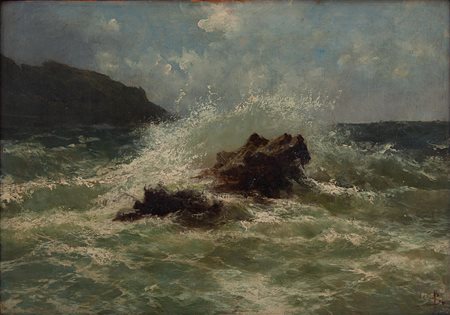 Giacinto Bo Torino 1832-1912 Mare agitato