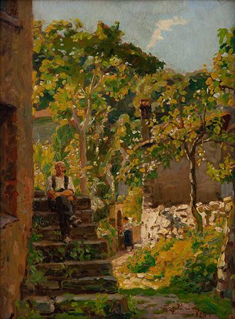 Lazzaro Pasini Reggio nell'Emilia 1861 - Milano 1949 Pomeriggio primaverile