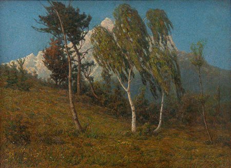 Aldo Voltolin Treviso 1892 - Milano 1918 Paesaggio montano
