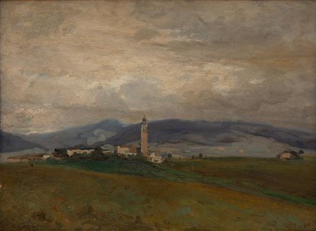 Guglielmo Ciardi Venezia 1842-1917 Giornata uggiosa ( Carnia )