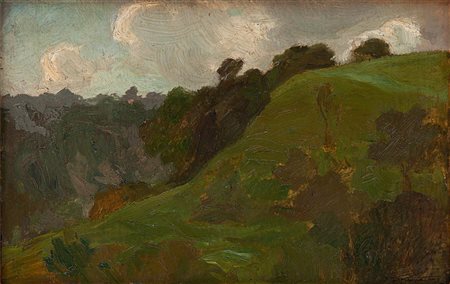 Pietro Fragiacomo Trieste 1856 - Venezia 1922 Pianoro montano