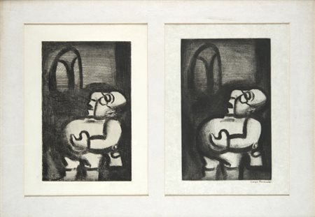 Georges Rouault (Parigi 1871 ‑ 1958) “From Pere Ubu” acquaforte e acquatinta,...