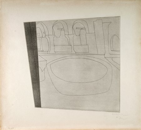 Ben Nicholson (Denham 1894 ‑ Londra 1982) “Torcello 2” 1967, acquaforte ‑...