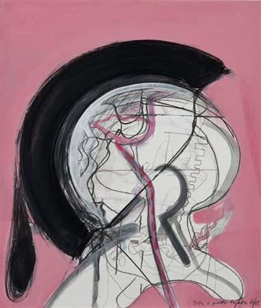 Tino Vaglieri (Trieste 1929 ‑ Milano 2000) “Testa e piatto” 1964. Tecnica...