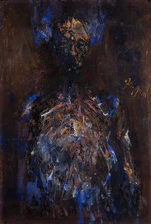 Felice Filippini (Arbedo‑Castione 1917 ‑ Muzzano 1988) “Senza titolo” olio e...