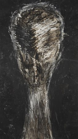 Sergio Ragalzi (Torino 1948) “Testa a cactus” olio e tecnica mista su tela,...