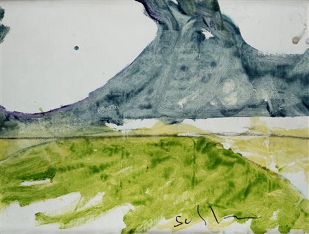 Mario Schifano (Homs 1934 ‑ Roma 1998) “Paesaggio anemico” anni ‘70 smalto su...