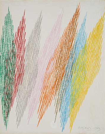 Piero Dorazio (Roma 1927 ‑ Perugia 2005) “Senza titolo” 1989 acquerello su...