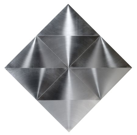 Getulio Alviani (Udine 1939) “Superficie tornita 8 1/4” 1965 alluminio, cm...