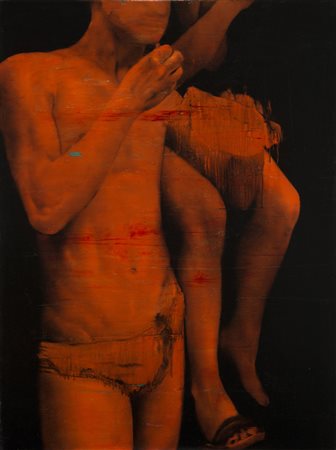 Federico Guida (Milano 1969) “Senza titolo” 2001 olio su tela, cm 120x90...