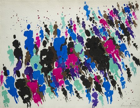 Bernard Quentin (1923) ‑ “Senza titolo” 1958‑59, tecnica mista su carta, cm...