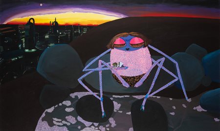 Liz Arnold (Perth 1964 ‑ London 2001) ‑ “Another planet” 1996, acrilico su...