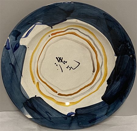 HSIAO CHIN Shangai (Cina ) 1939 Vortice 1982 Dipinto su piatto in ceramica...