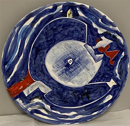 DOVA GIANNI ROMA (RM) 1925 Senza titolo Dipinto su piatto in ceramica...