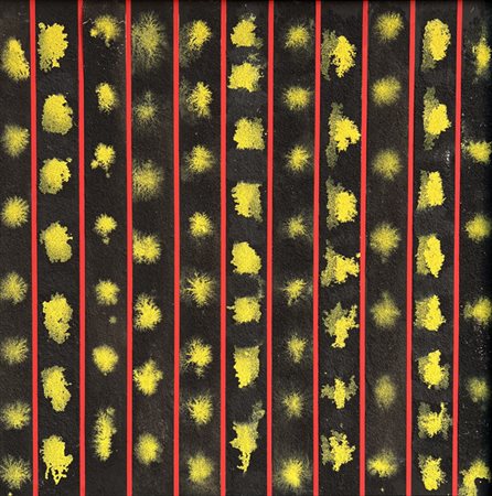 STEFANN JOHNNY New York (Stati Uniti) 1955 Listelli colorati 1 Olio su legno...