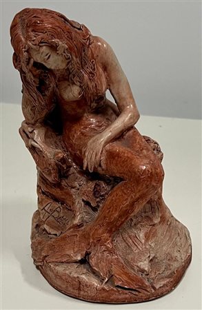 BASSO ANGELO Rimini (RN) 1943 Siren Scultura in terracotta 18,00x11,00x12,00...
