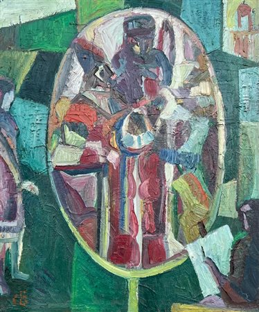 LORO CARLO LONIGO (VC) 1915 A spina 1969 Olio su tela 80,00x50,00 Certificato...