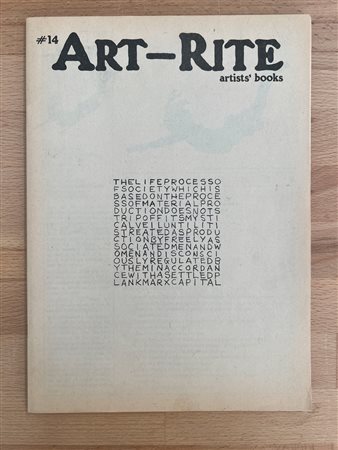 RIVISTA 'ART-RITE' - N. 14 dell'omonima rivista, 1976