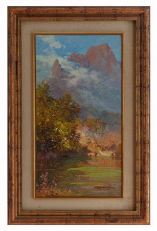 Cesare Bentivoglio 1868 – 1952 Paesaggio delle Dolomiti 