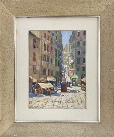 Amedeo Merello Genova 1890 - Fumeri (GE) 1979 Genova, piazza Erbe 