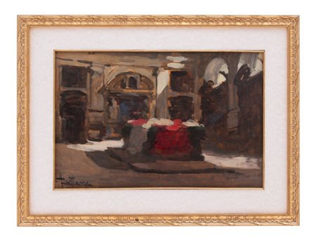 Achille Cattaneo Limbiate (MI) 1872 - Milano 1931 Interno di duomo 