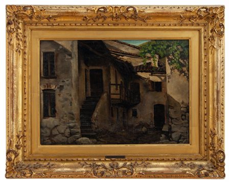 Achille Formis Befani 1832 - Milano 1906 Case di montagna   