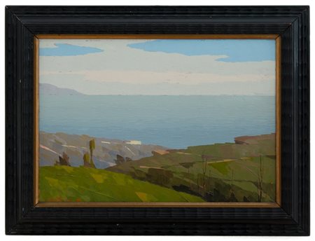 Gino De Lai Tignale (BS) 1891 - Salò (BS) 1960 Veduta lacustre 