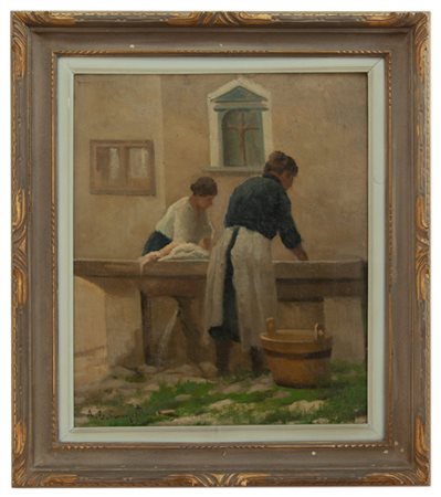 Alcide Ernesto Campestrini Milano 1897 – 1983 Lavandaie   