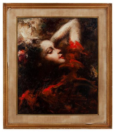 Mario Pobbiati Milano 1887 – 1956 Il vestito rosso