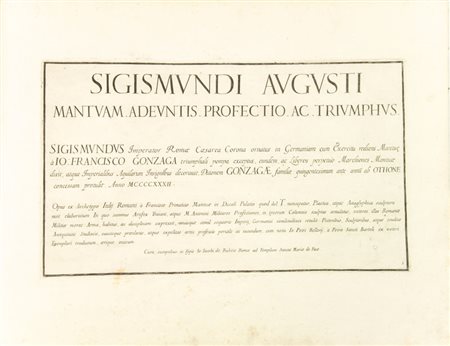 Pietro Sante Bartoli (1635-1700). Sigismundi Augusti Mantuam Adeuntis...