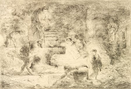 Giovanni Benedetto Castiglione (detto il Grechetto) (1609-1665). Tobia fa...