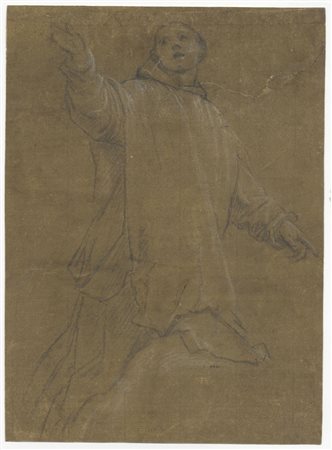 Giovan Battista Crespi (detto il Cerano) (1573-1632). Santo orante a braccia...