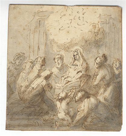 Donato Creti (1671-1749). Natività. Prima metà del XVIII secolo. Penna e...