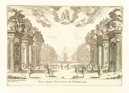 Stefano Della Bella (1610-1664). Terza Scena: Giardino di Venere. 1637....