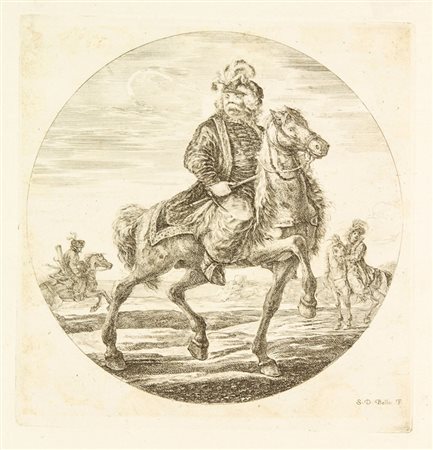 Stefano Della Bella (1610-1664). Un Cavaliere Ungherese grasso e vecchio....