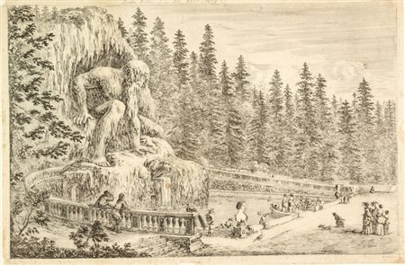 Stefano Della Bella (1610-1664). Il Gigante di Pratolino. 1657. Acquaforte....
