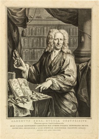 Jacobus Houbraken (1698-1780). Albertus Seba, Etzela Oostfrisius...