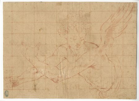 Girolamo Macchietti (1535-1592). Studio dell’Angelo per la Gloria di S....