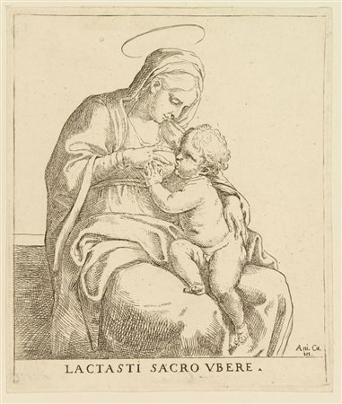 Guido Reni (1575-1642) [scuola di]. Lactasti Sacro Ubere. 1590/1610....