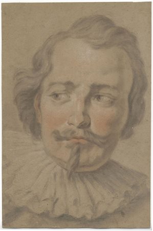 Louis Renè Vouet (1637-1675) [attribuito a]. Ritratto virile. XVIII secolo....